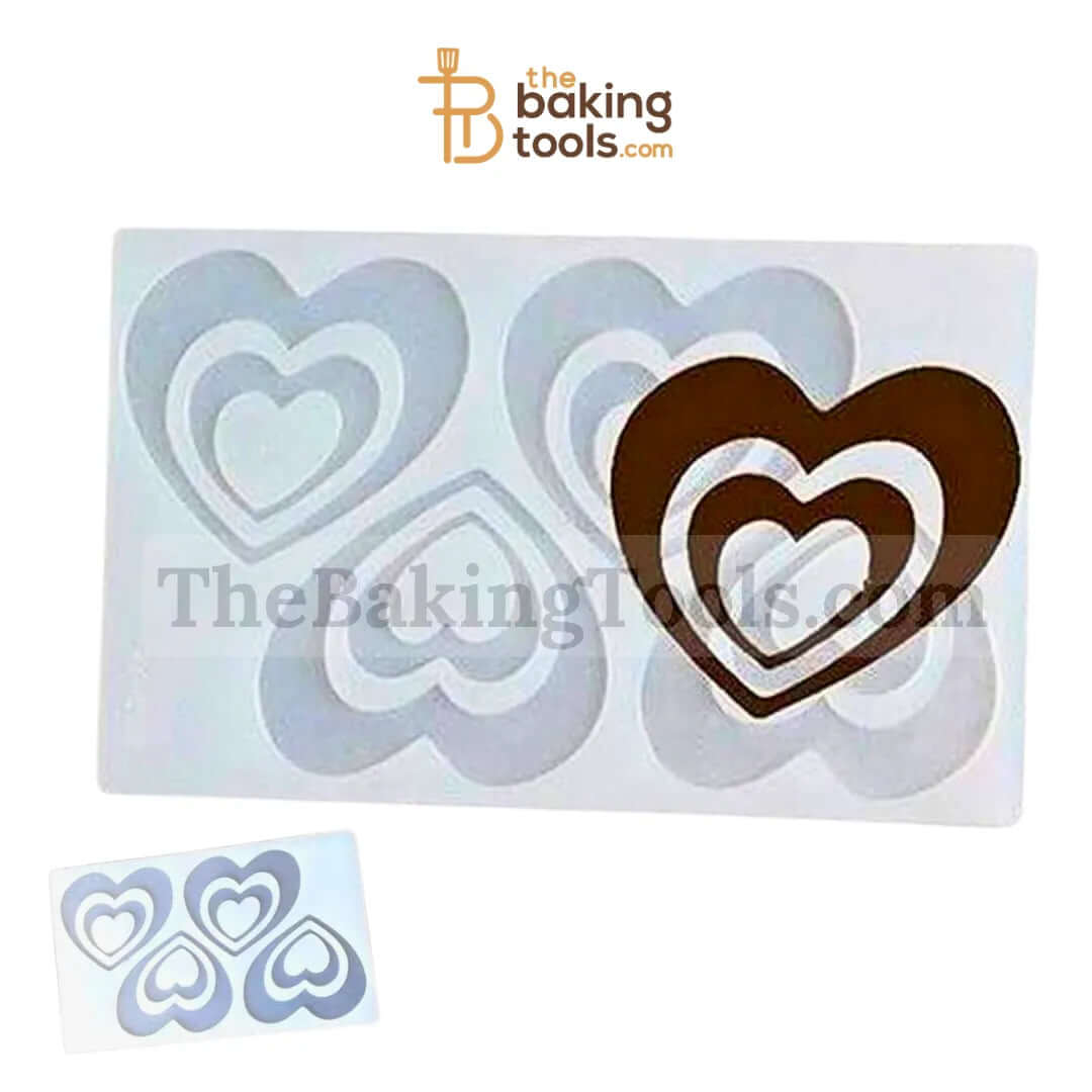 Heart Shaped - Silicone Garnishing Mat - thebakingtools.com