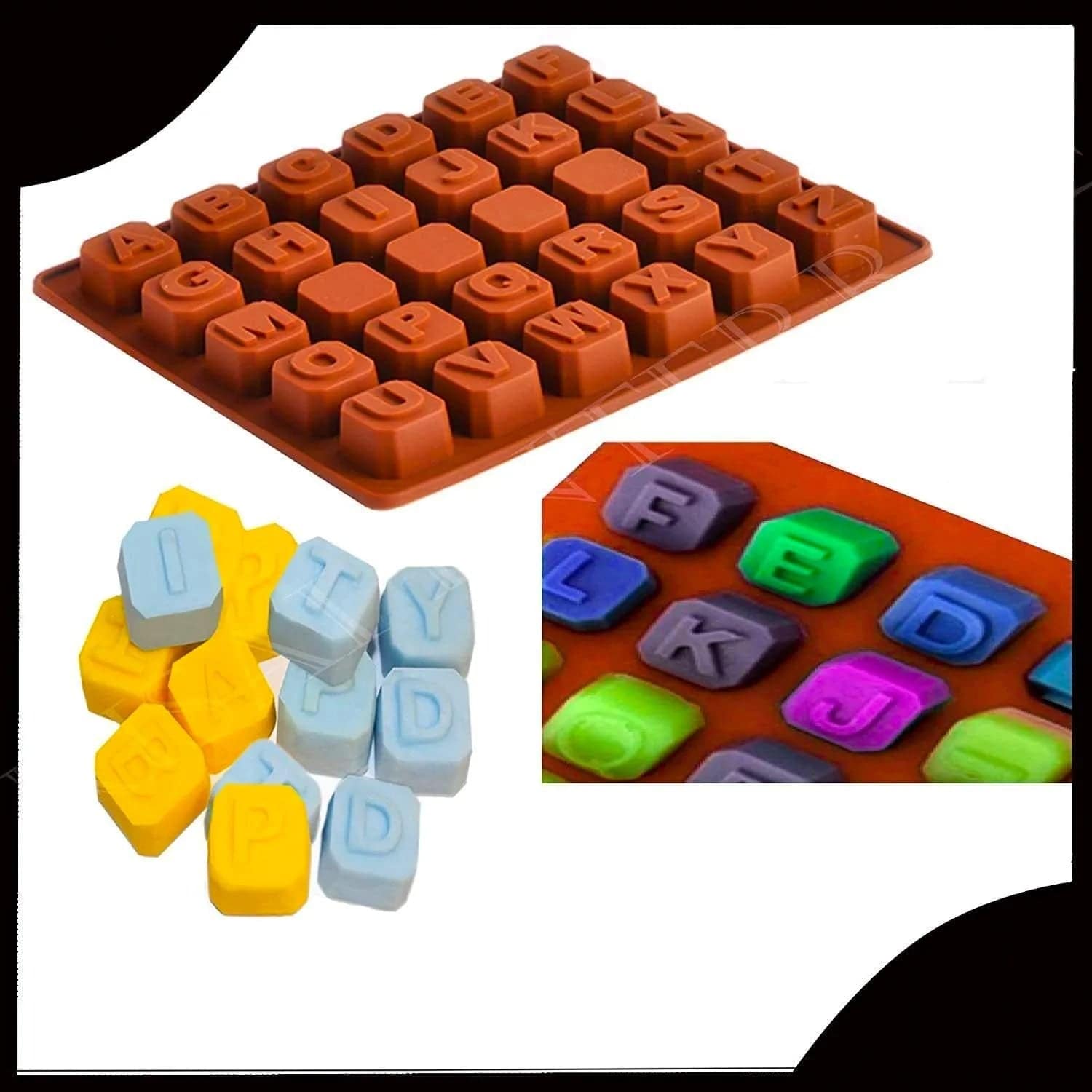 Jumbo Alphabet Silicon Chocolate Mould - thebakingtools.com