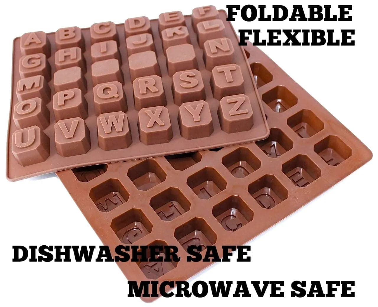 Jumbo Alphabet Silicon Chocolate Mould - thebakingtools.com