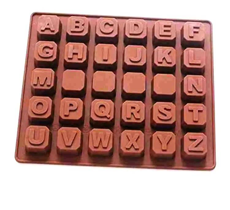 Jumbo Alphabet Silicon Chocolate Mould - thebakingtools.com