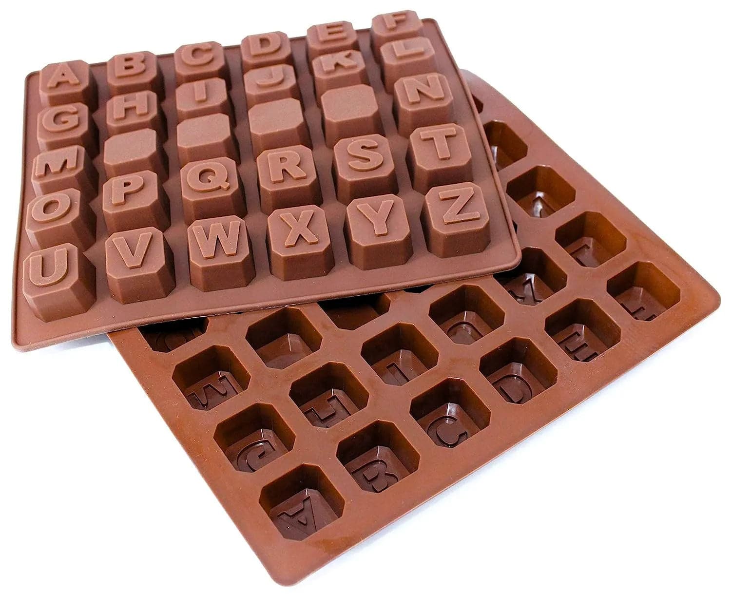 Jumbo Alphabet Silicon Chocolate Mould - thebakingtools.com