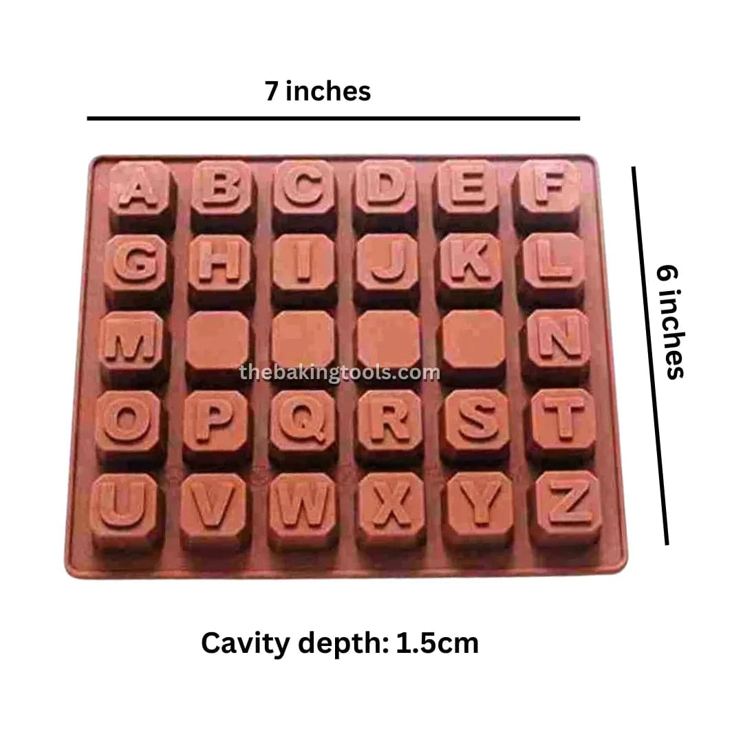 Jumbo Alphabet Silicon Chocolate Mould - thebakingtools.com