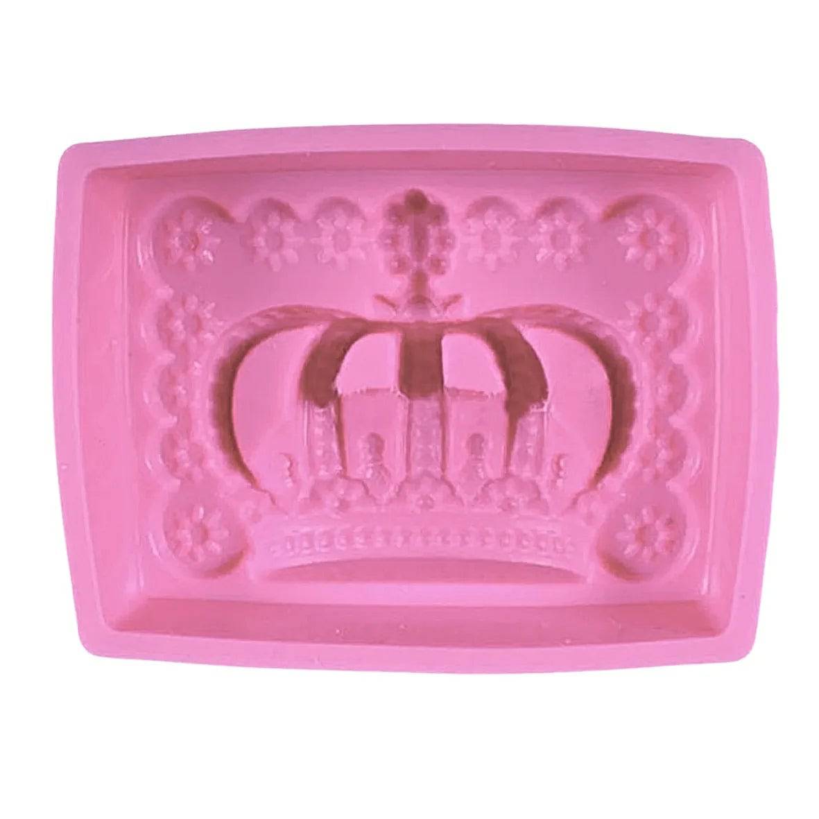 King Queen Royal Vintage Border Crown 1 - Silicone Fondant Gum Paste Mould - thebakingtools.com