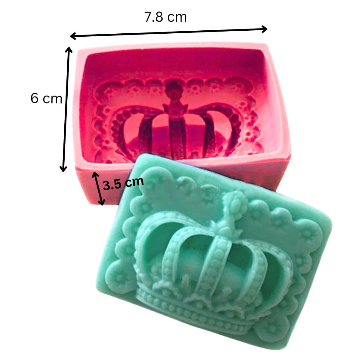 King Queen Royal Vintage Border Crown 1 - Silicone Fondant Gum Paste Mould - thebakingtools.com