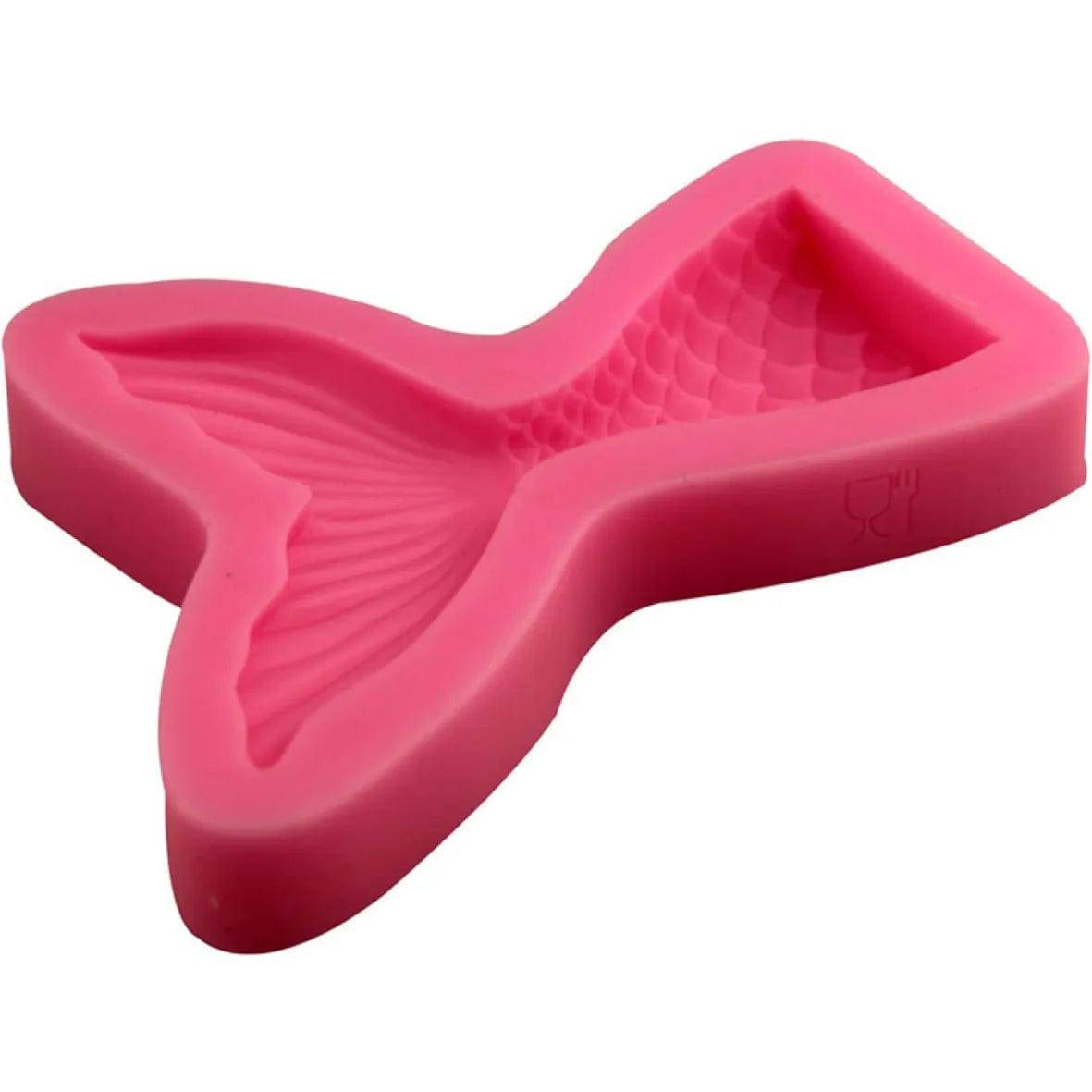 Large Mermaid Fish Tail Shaped Sea Ocean Themed Silicone Fondant Gum Paste Mould - thebakingtools.com