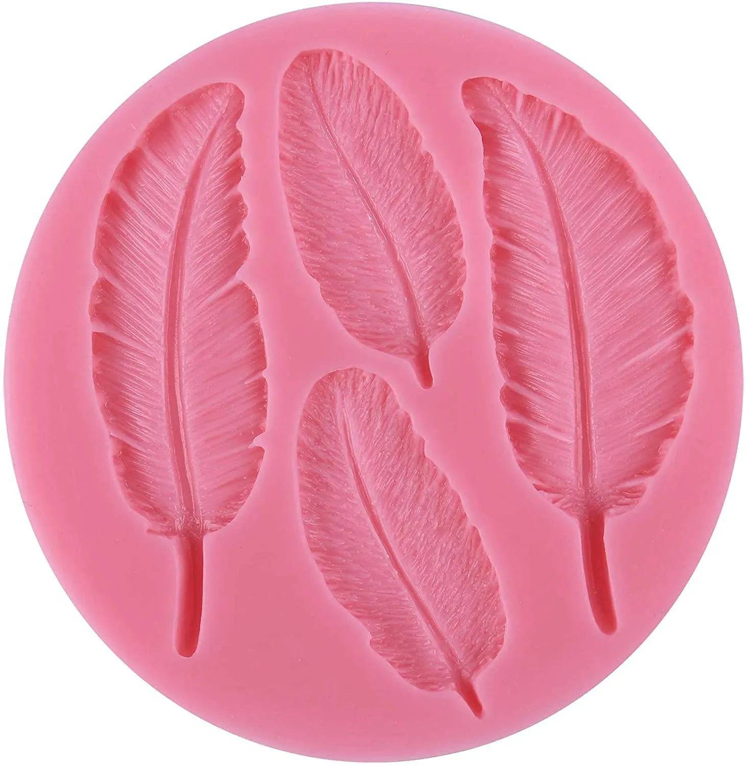 Leaf Shape Feather Mould Silicone Fondant Gum Paste Mould - thebakingtools.com