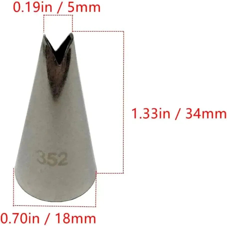 Leaf Small Icing Nozzle Tip 352 - thebakingtools.com