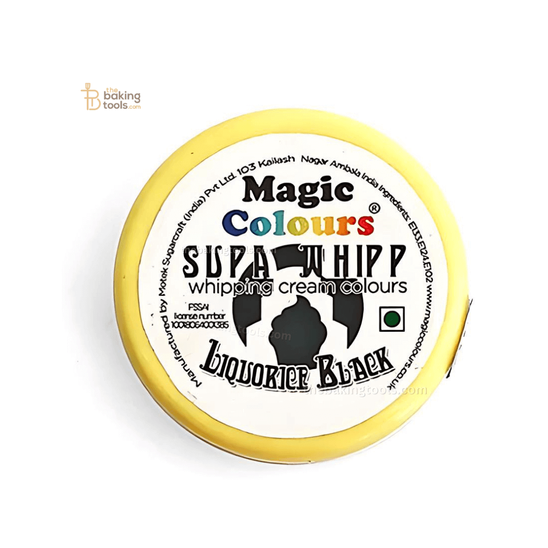 Liquorice Black Whipping Cream Colour Supa Whip Magic Colour 25 Gram - thebakingtools.com