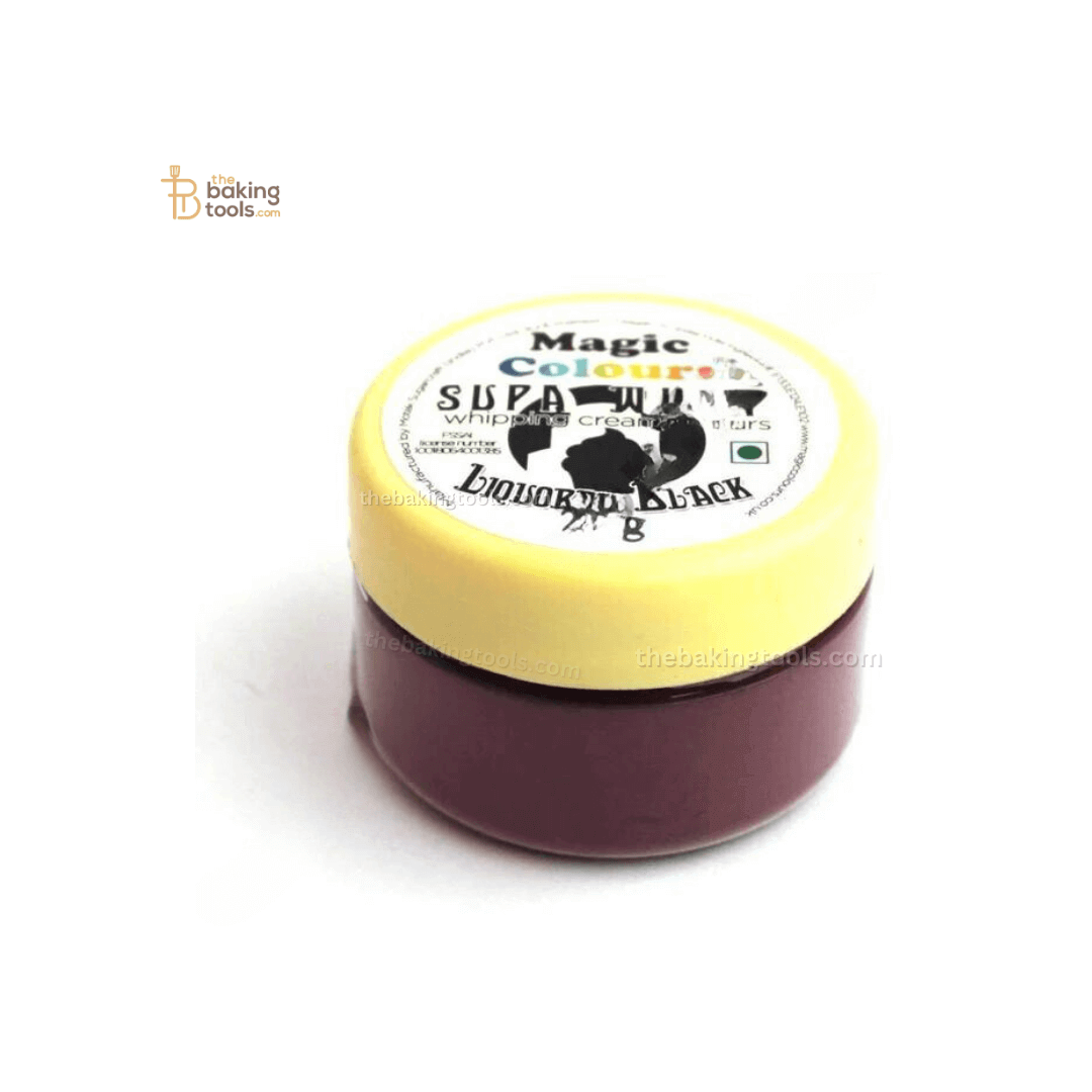 Liquorice Black Whipping Cream Colour Supa Whip Magic Colour 25 Gram - thebakingtools.com