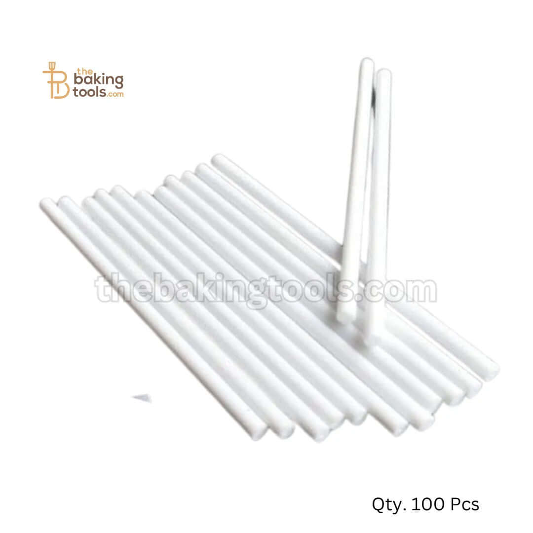 Lollipop Sticks Cakepop Sticks Plastic Hollow Straws - 4.5 Inches (Pack of 100) - thebakingtools.com