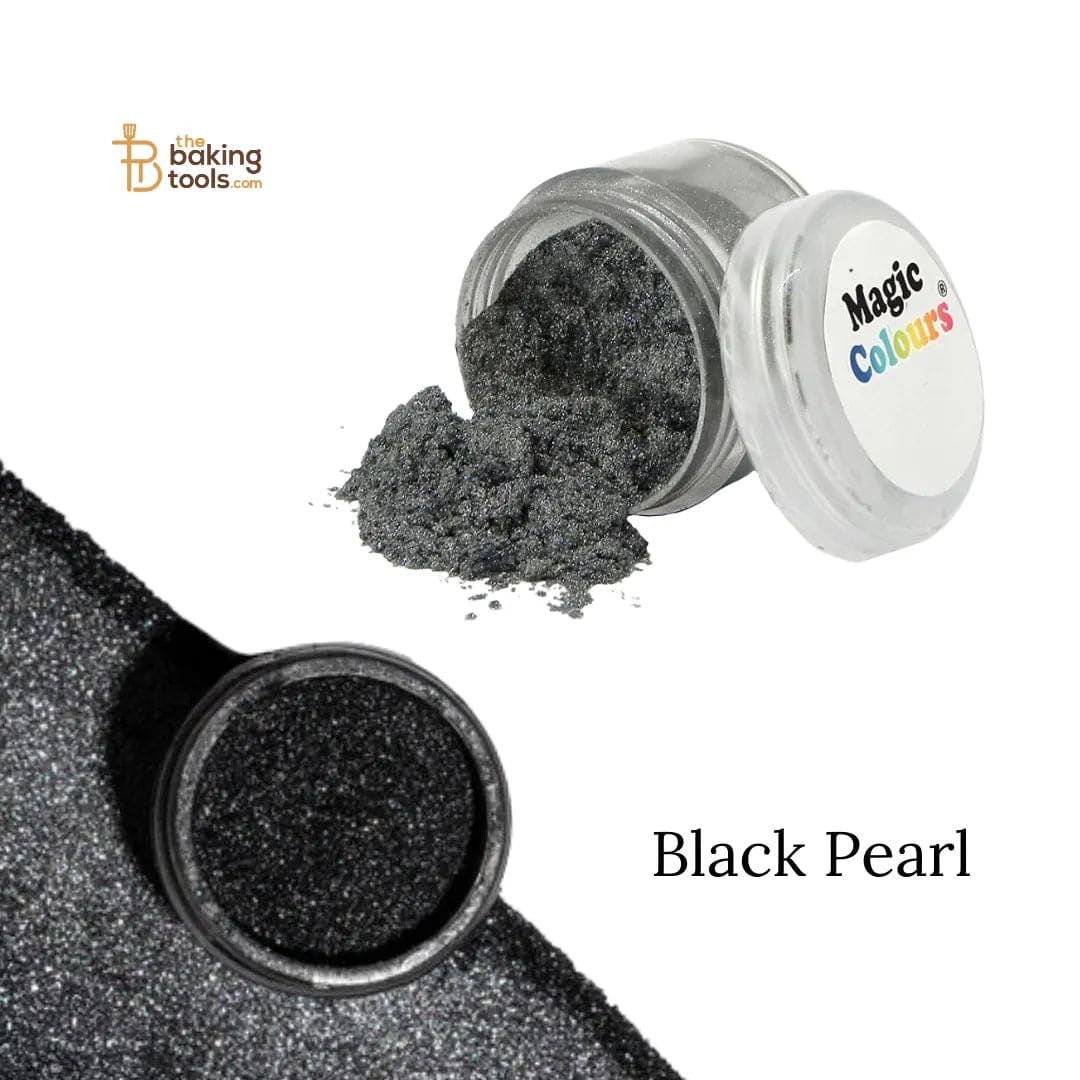 Magic Colours Edible Luster Dust - Black Pearl - thebakingtools.com