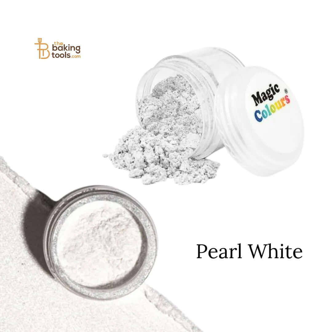 Magic Colours Edible Lustre - Pearl White 10 ml - thebakingtools.com