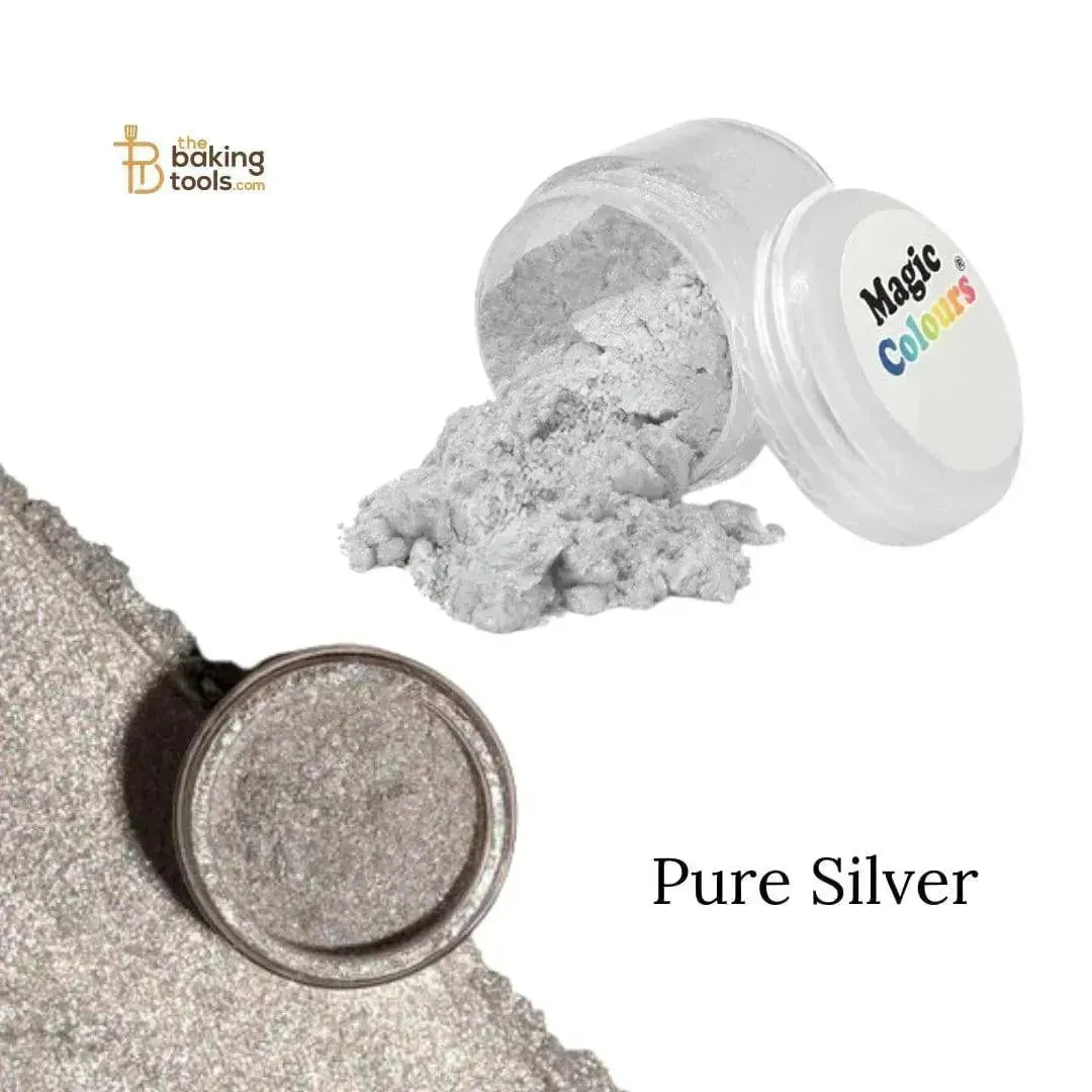 10 ml Pure Silver Edible Lustre Dust by Magic Colours