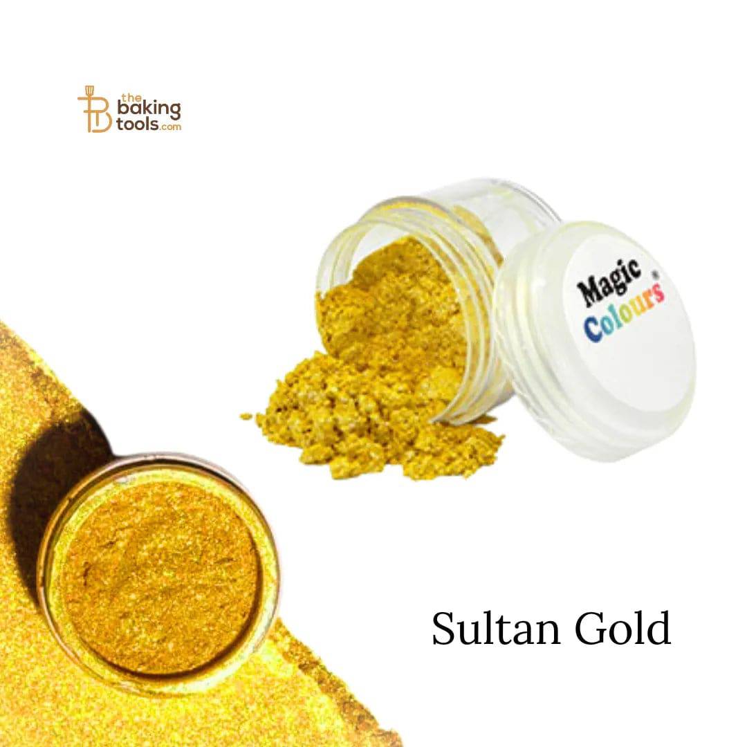 Magic Colours Edible Lustre - Sultan Golden 10 ml - thebakingtools.com