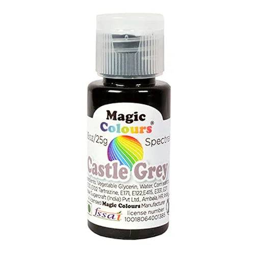 Magic Colours Spectral Mini Edible Gel Colours Castle Grey - thebakingtools.com