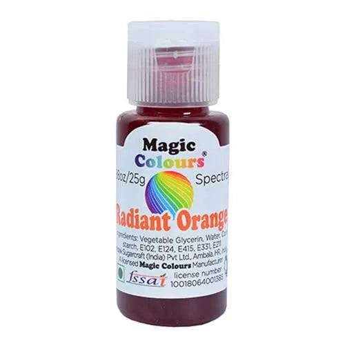 Magic Colours Spectral Mini Edible Gel Colours Radiant Orange - thebakingtools.com