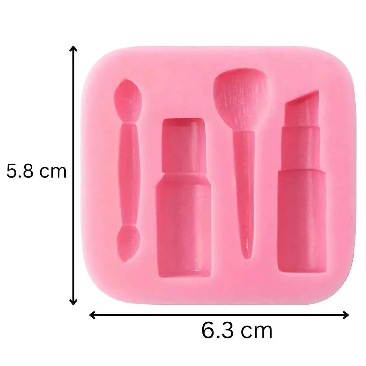 Makeup Themed Silicone Fondant Gum Paste Mould - thebakingtools.com
