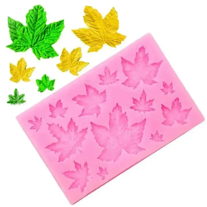 Maple Leaf Shape 1 - Silicone Fondant Gum Paste Mould - thebakingtools.com