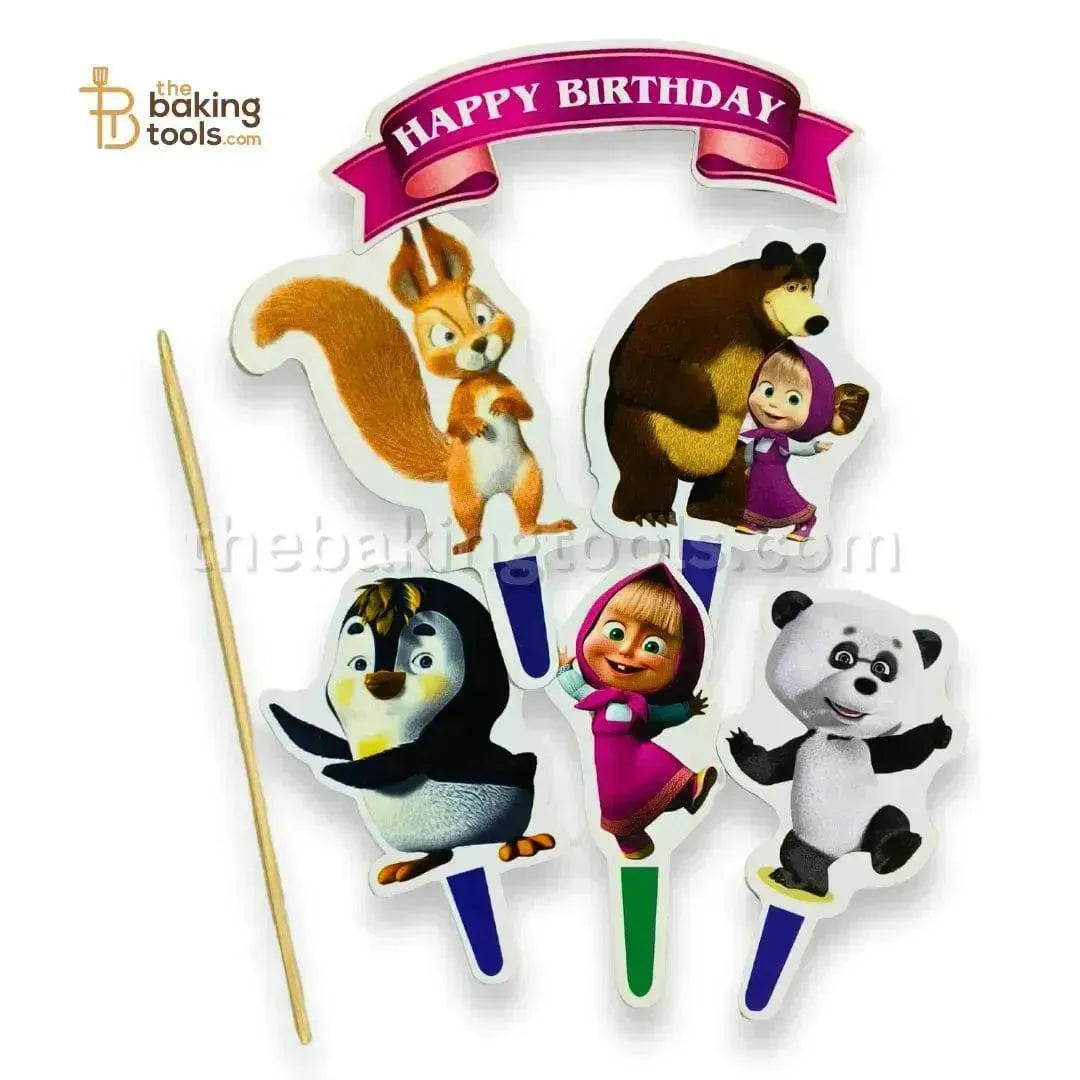 Masha and Bear Paper Cake Topper - thebakingtools.com