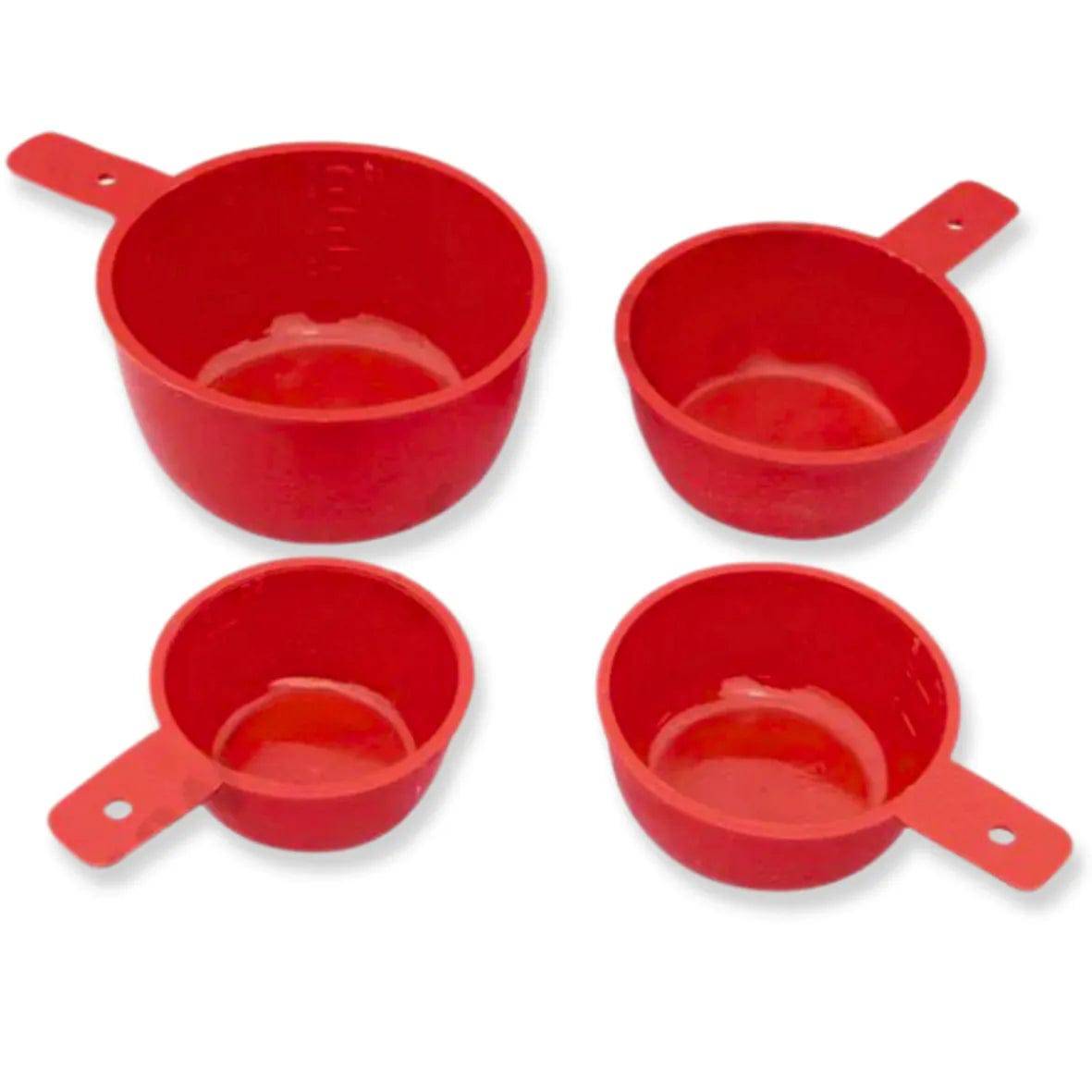 Measuring Cup Set of 4-Pieces Red - thebakingtools.com