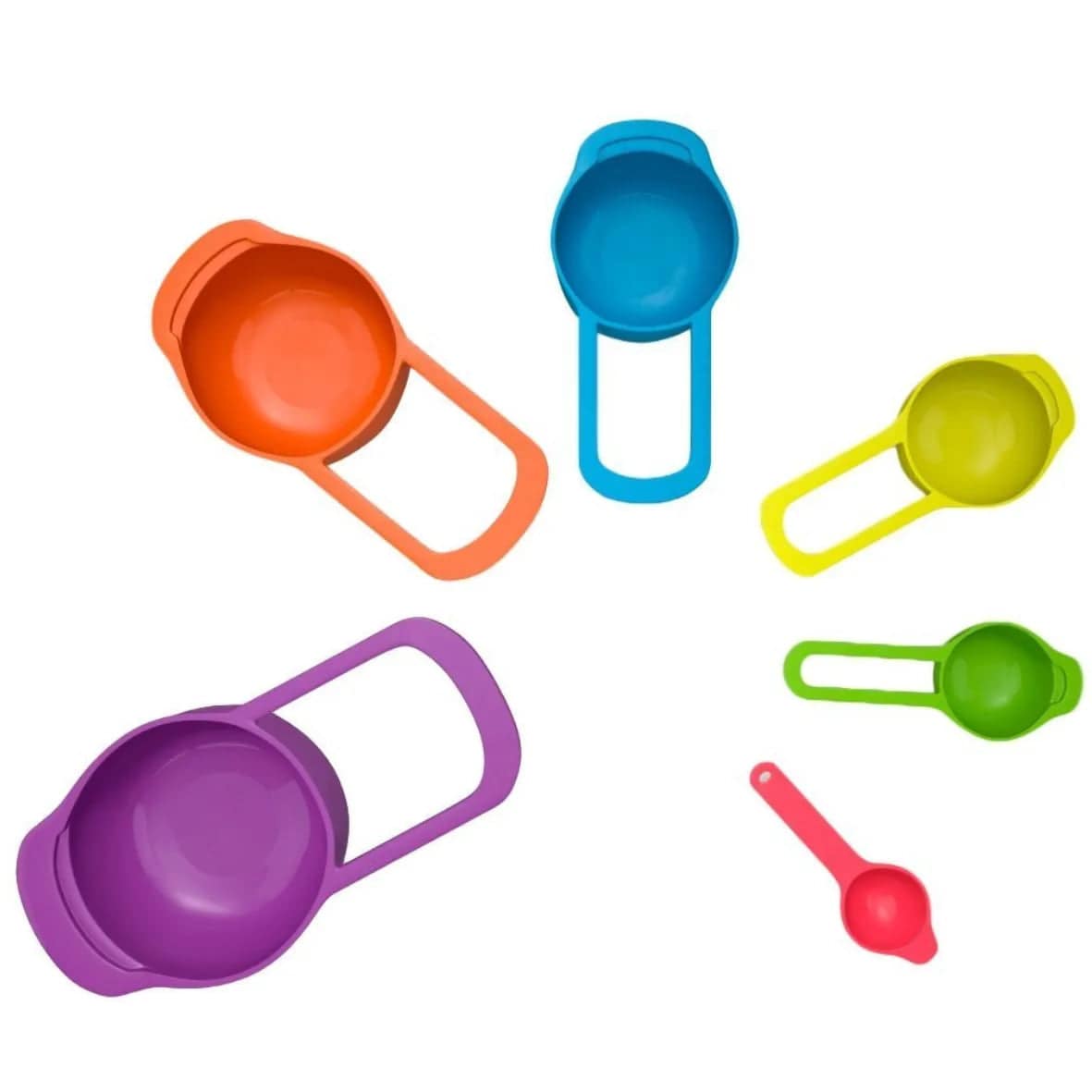 Measuring Spoon and Cup Set of 6-Pieces Multicolour - thebakingtools.com