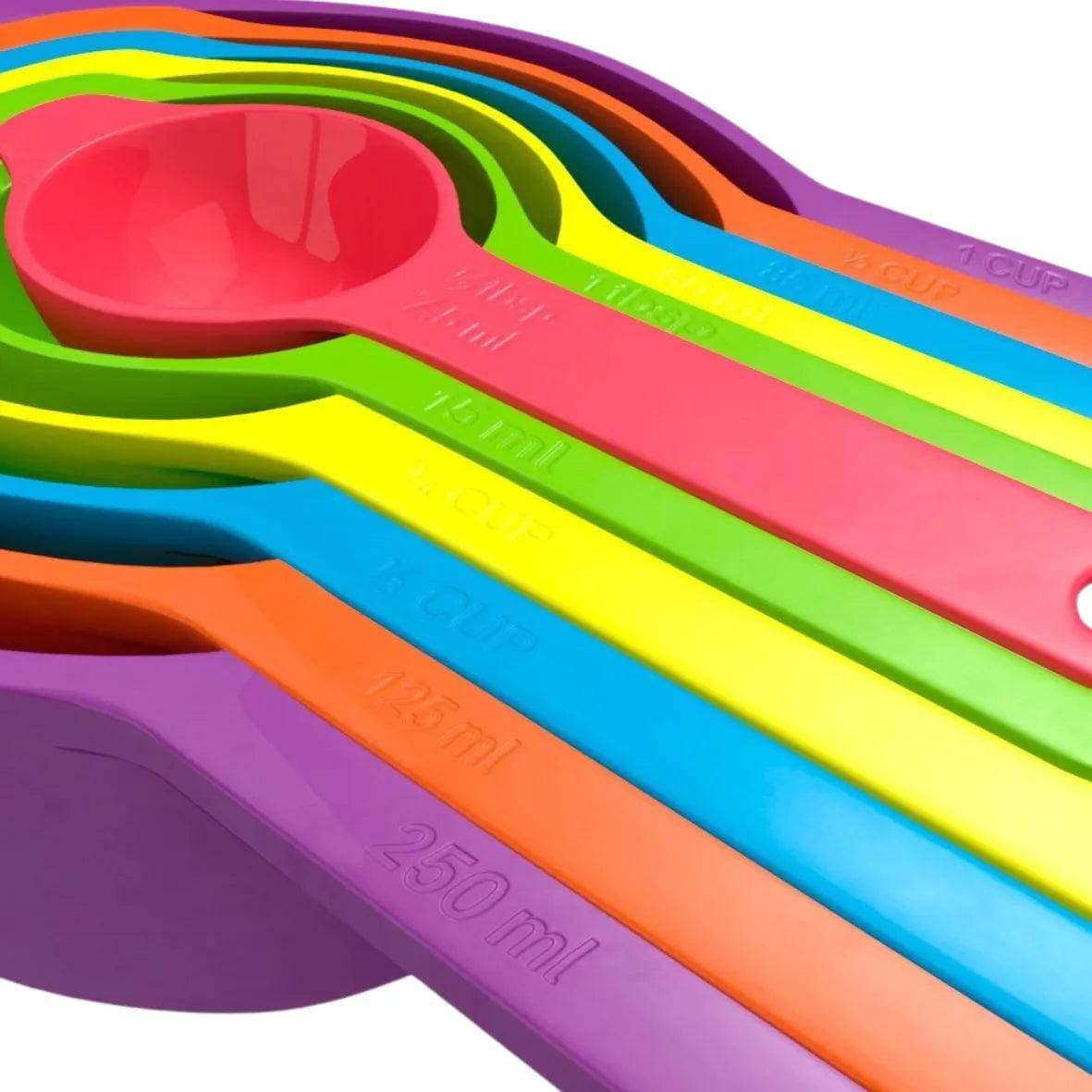 Measuring Spoon and Cup Set of 6-Pieces Multicolour - thebakingtools.com