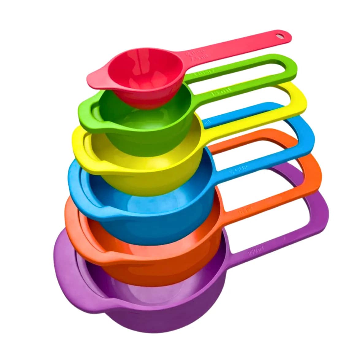 Measuring Spoon and Cup Set of 6-Pieces Multicolour - thebakingtools.com