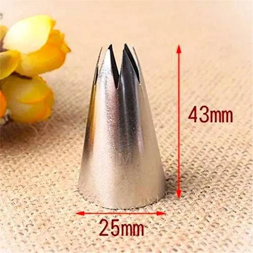 Medium Nozzle 1M/ N1 | Open Star Nozzle | For Swirls, Rose, Braids - thebakingtools.com