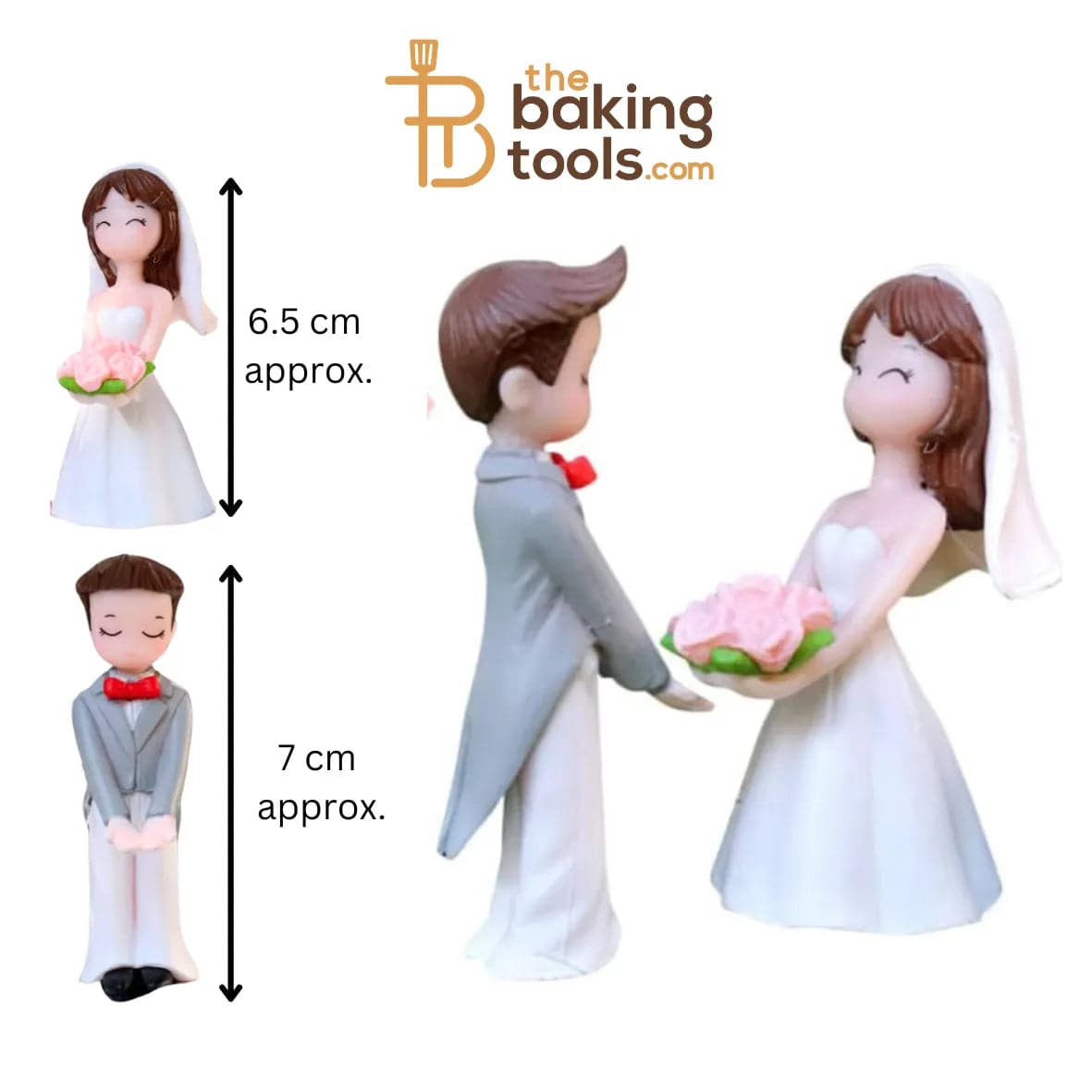 Miniature Couple Cake Topper -001 - thebakingtools.com