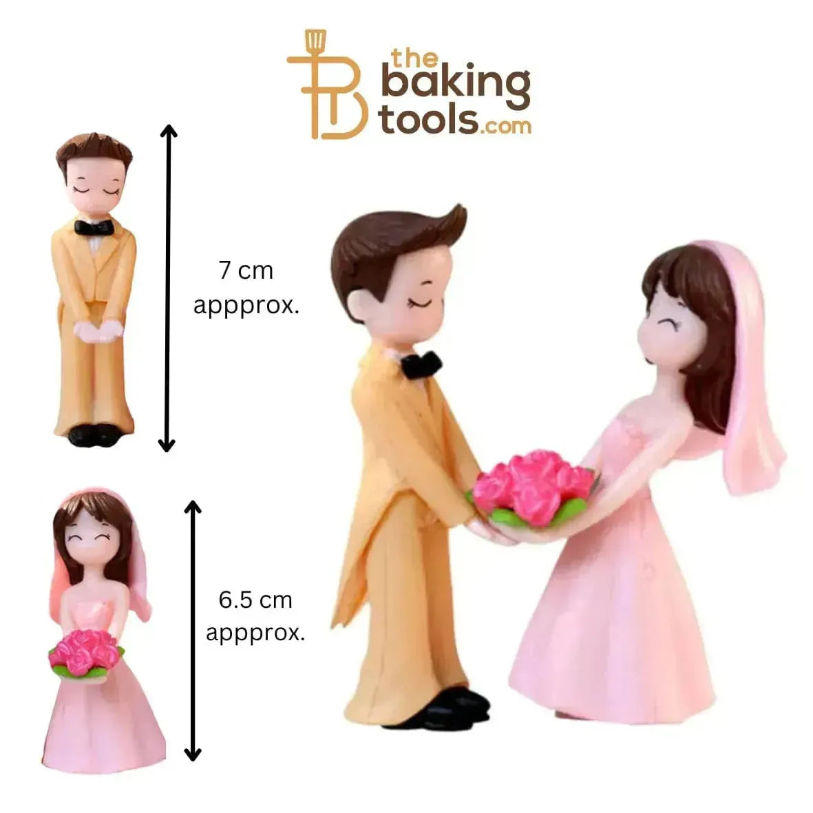 Miniature Couple Cake Topper -002 - thebakingtools.com