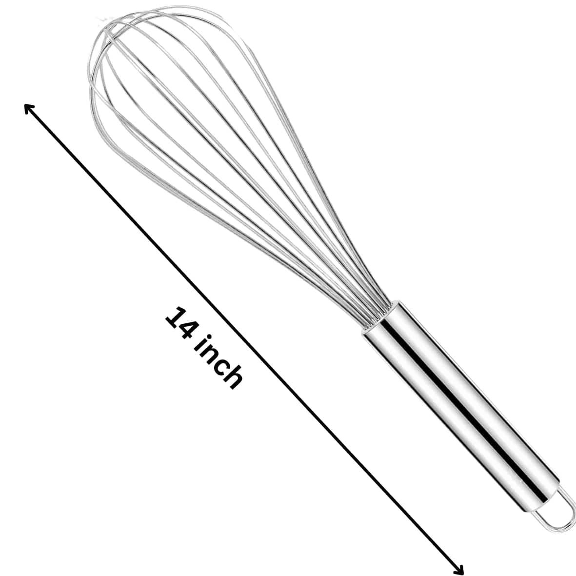 Multiuse Stainless Steel Wire Hand Whisk 14 inch Balloon Shape - thebakingtools.com