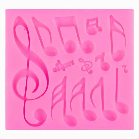 Music Shape - Silicone Fondant Gum Paste Mould - thebakingtools.com