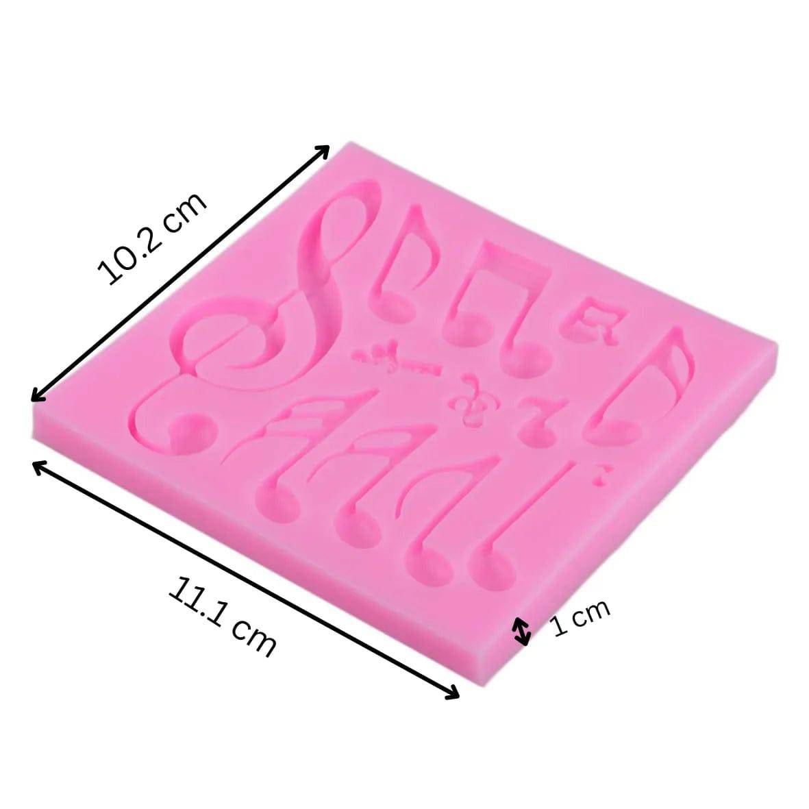 Music Shape - Silicone Fondant Gum Paste Mould - thebakingtools.com