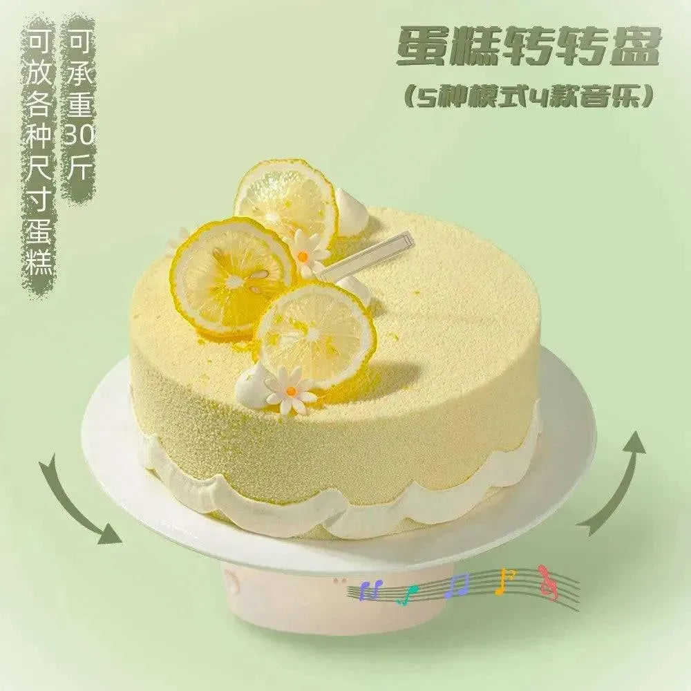 Musical Electric Cake Turntable 12 cm - 20 kg Weight Bearing Capacity - thebakingtools.com