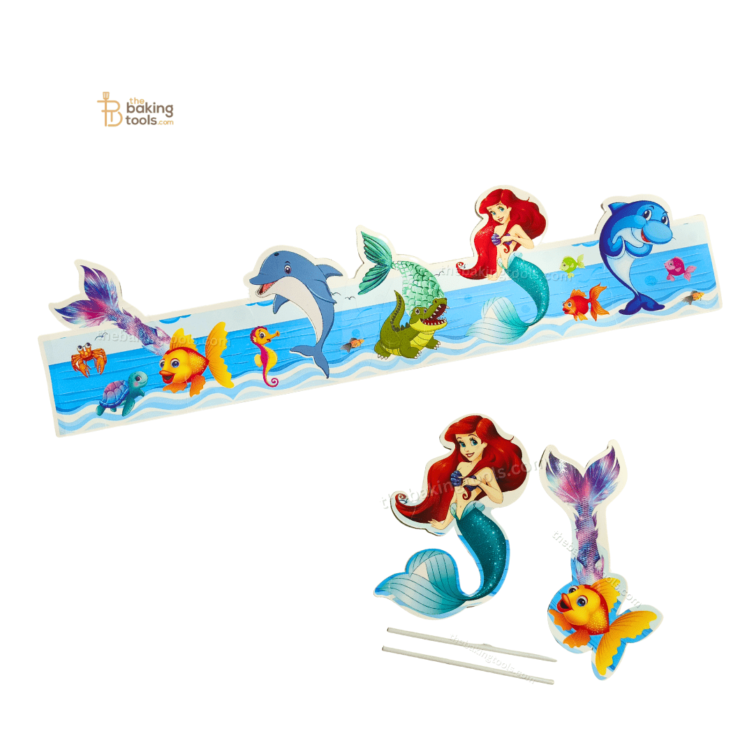 Ocean Sea Themed Mermaid Fencing Cake Topper - 002 - thebakingtools.com