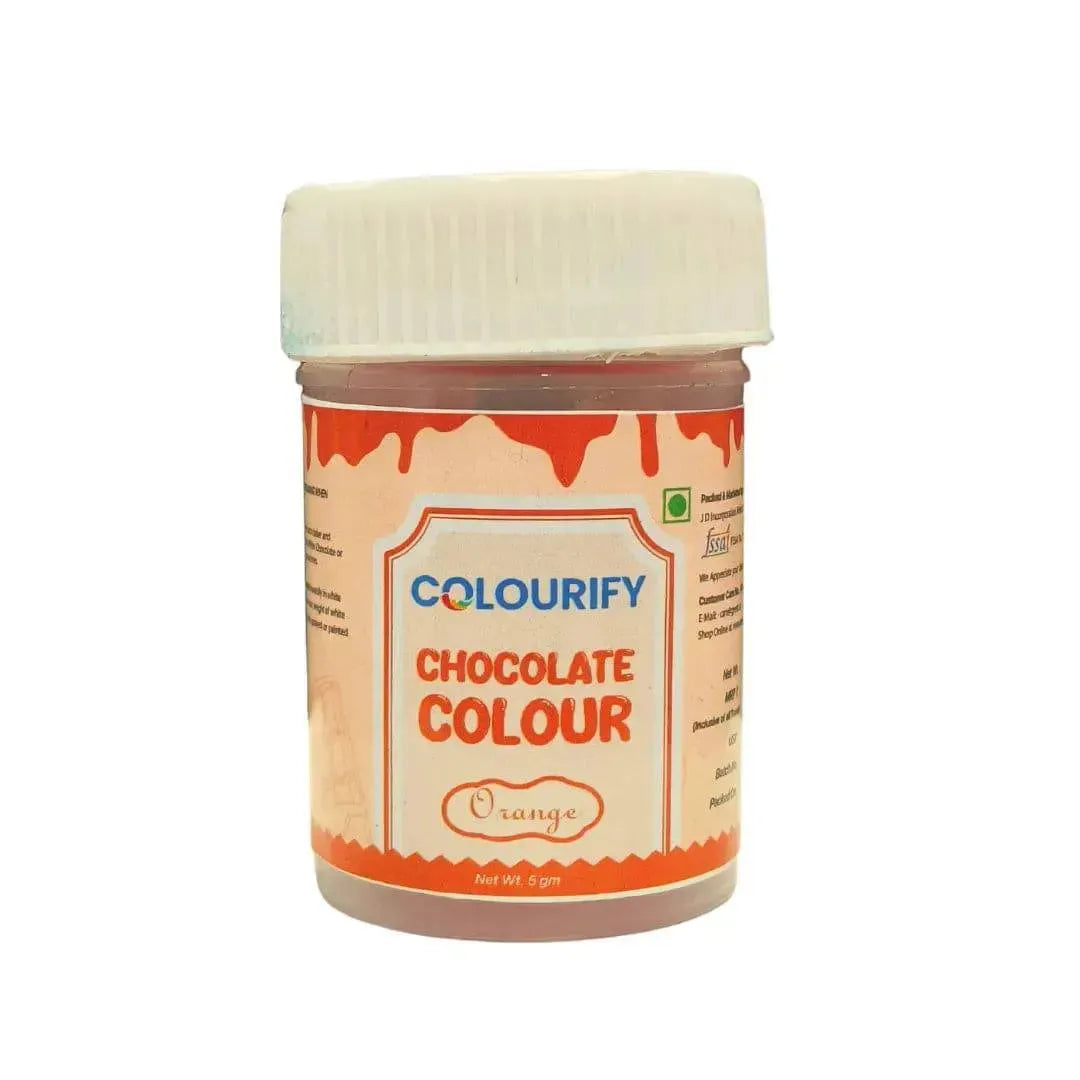 Orange Chocolate Colour - 5 Grams | Colourify Powder Chocolate Colour - thebakingtools.com
