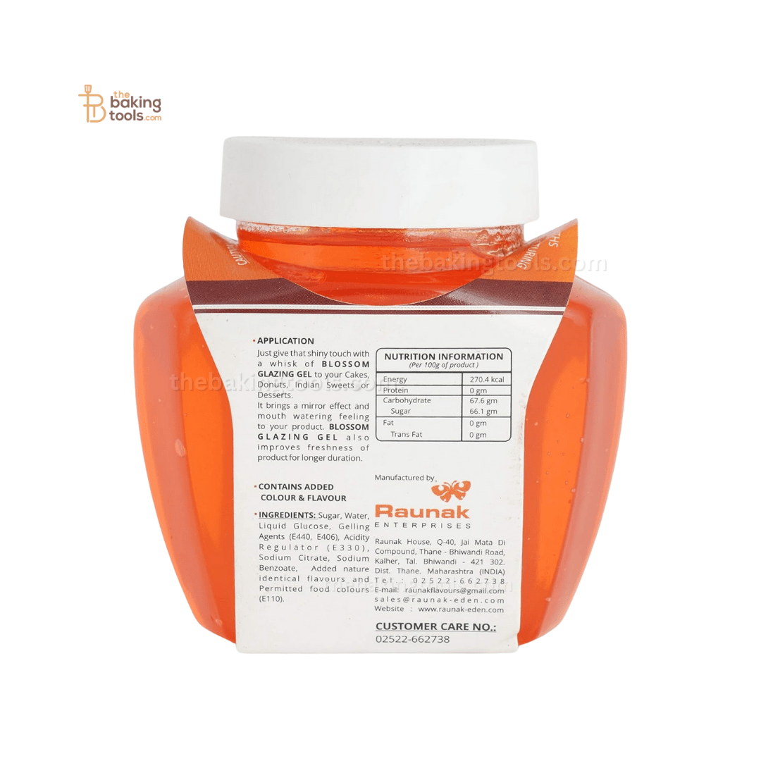 Orange Glaze Blossom Glazing Gel - 250 Gram - thebakingtools.com