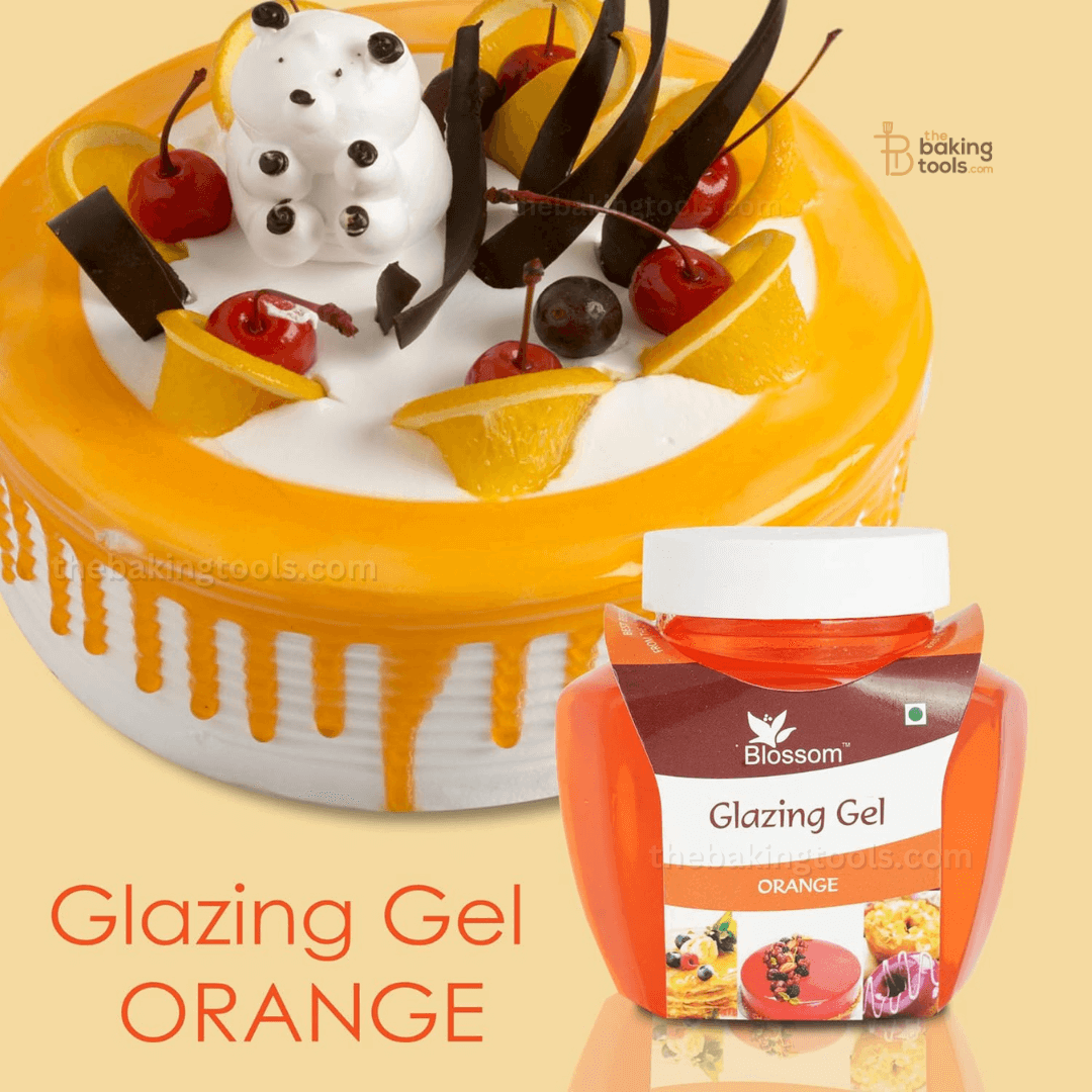 Orange Glaze Blossom Glazing Gel - 250 Gram - thebakingtools.com