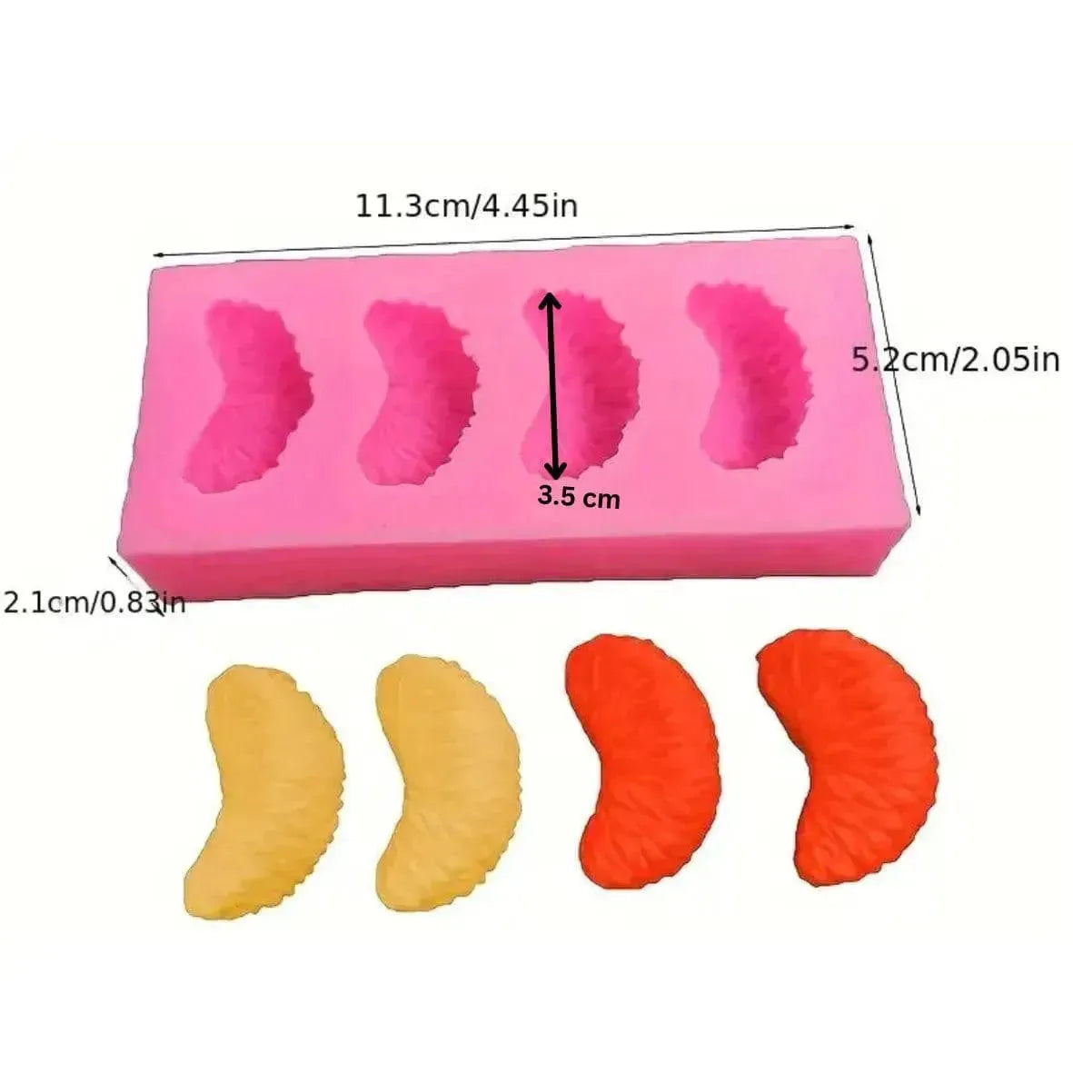 Orange Shape - Silicone Fondant Gum Paste Mould - thebakingtools.com