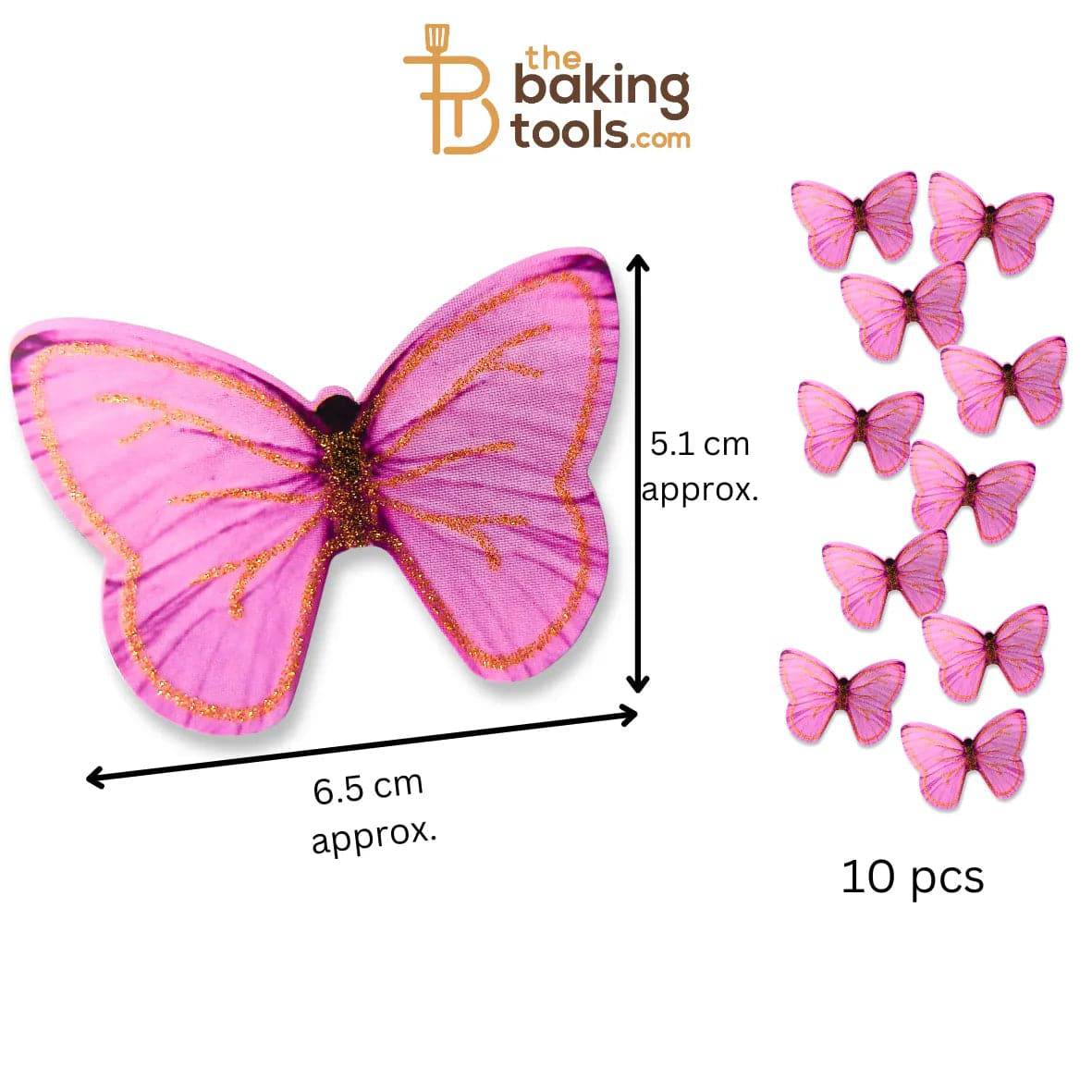 Paper Butterflies Cake Toppers Pack Of 10 - 013 - thebakingtools.com