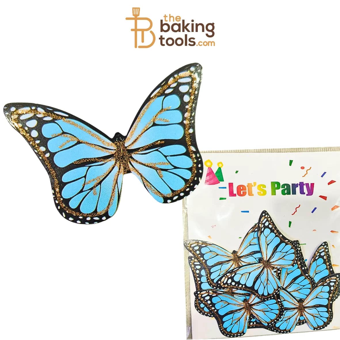 Paper Butterflies Cake Toppers Pack Of 10 - 015 - thebakingtools.com