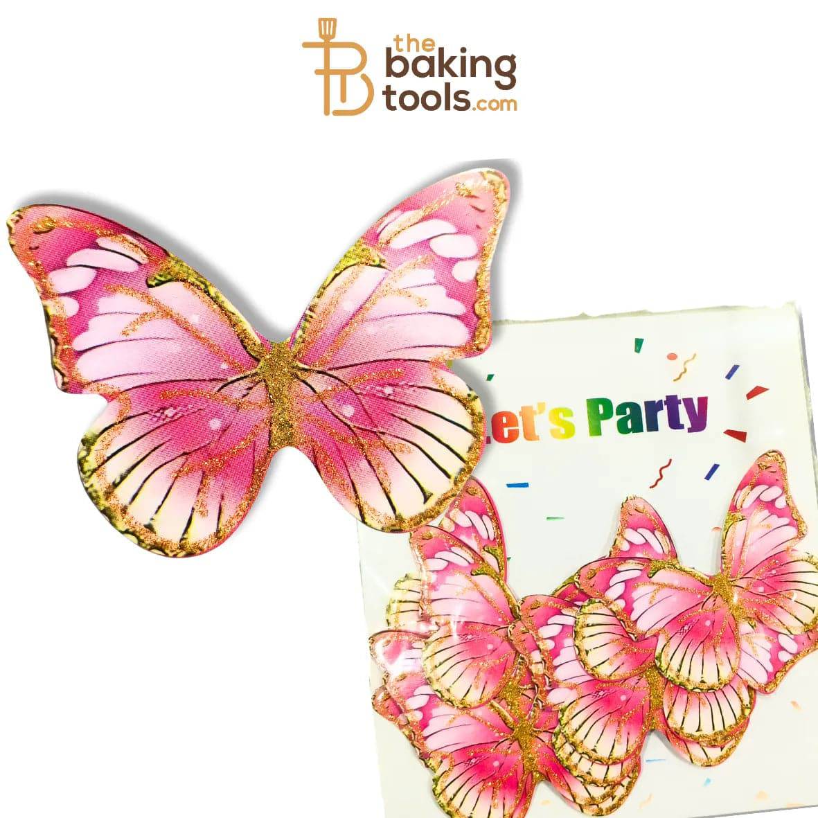 Paper Butterflies Cake Toppers Pack Of 10 - 019 - thebakingtools.com