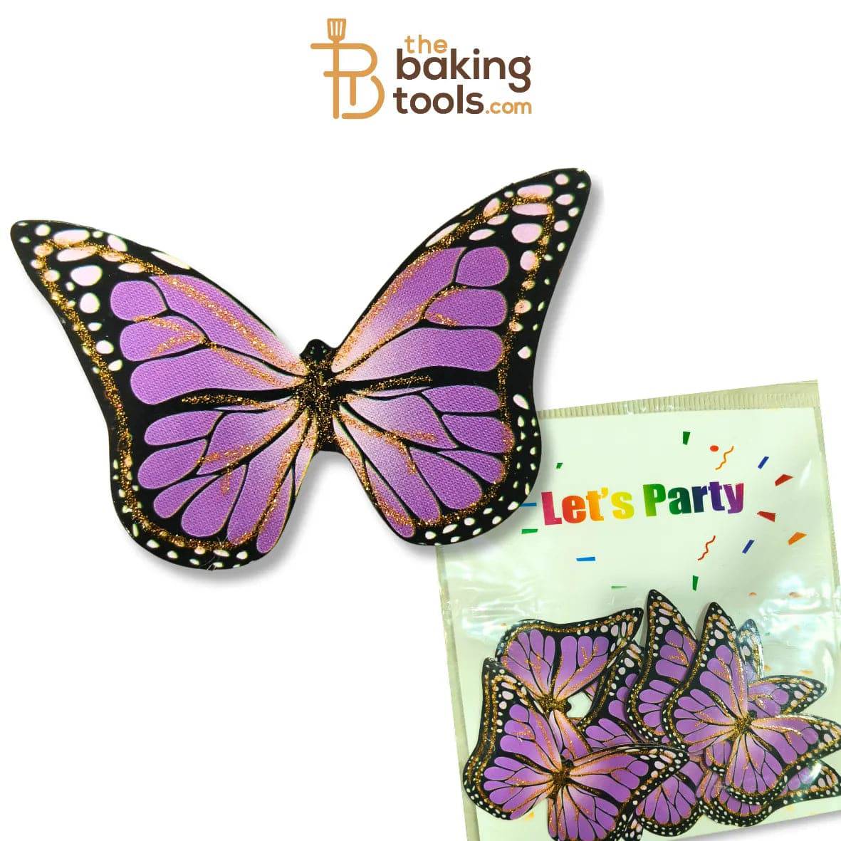 Paper Butterflies Cake Toppers Pack Of 10 - 020 - thebakingtools.com