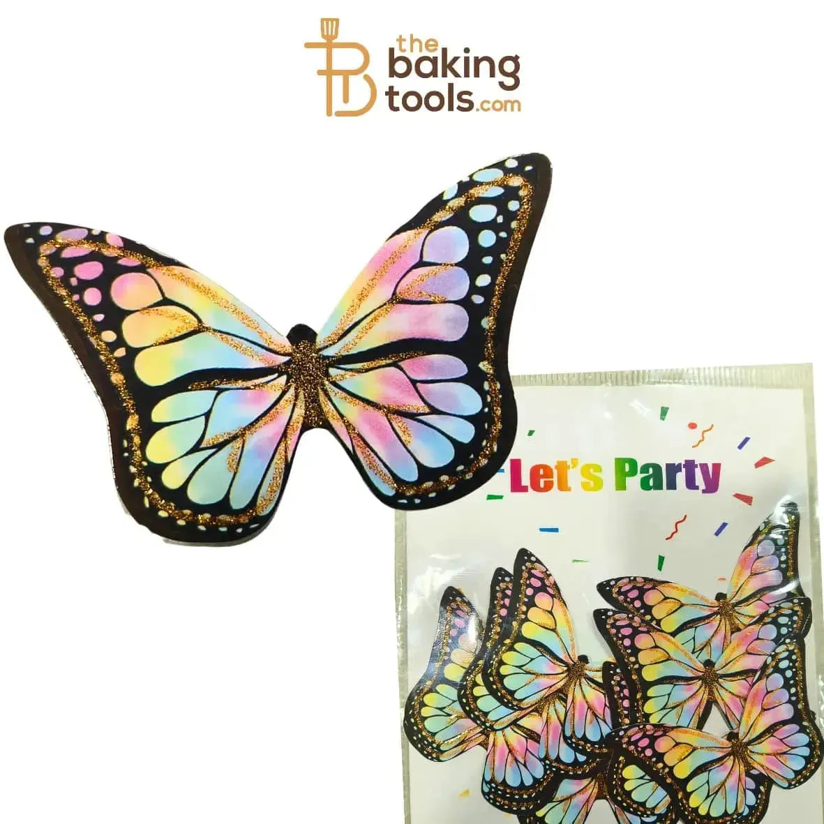 Paper Butterflies Cake Toppers Pack Of 10 - 021 - thebakingtools.com
