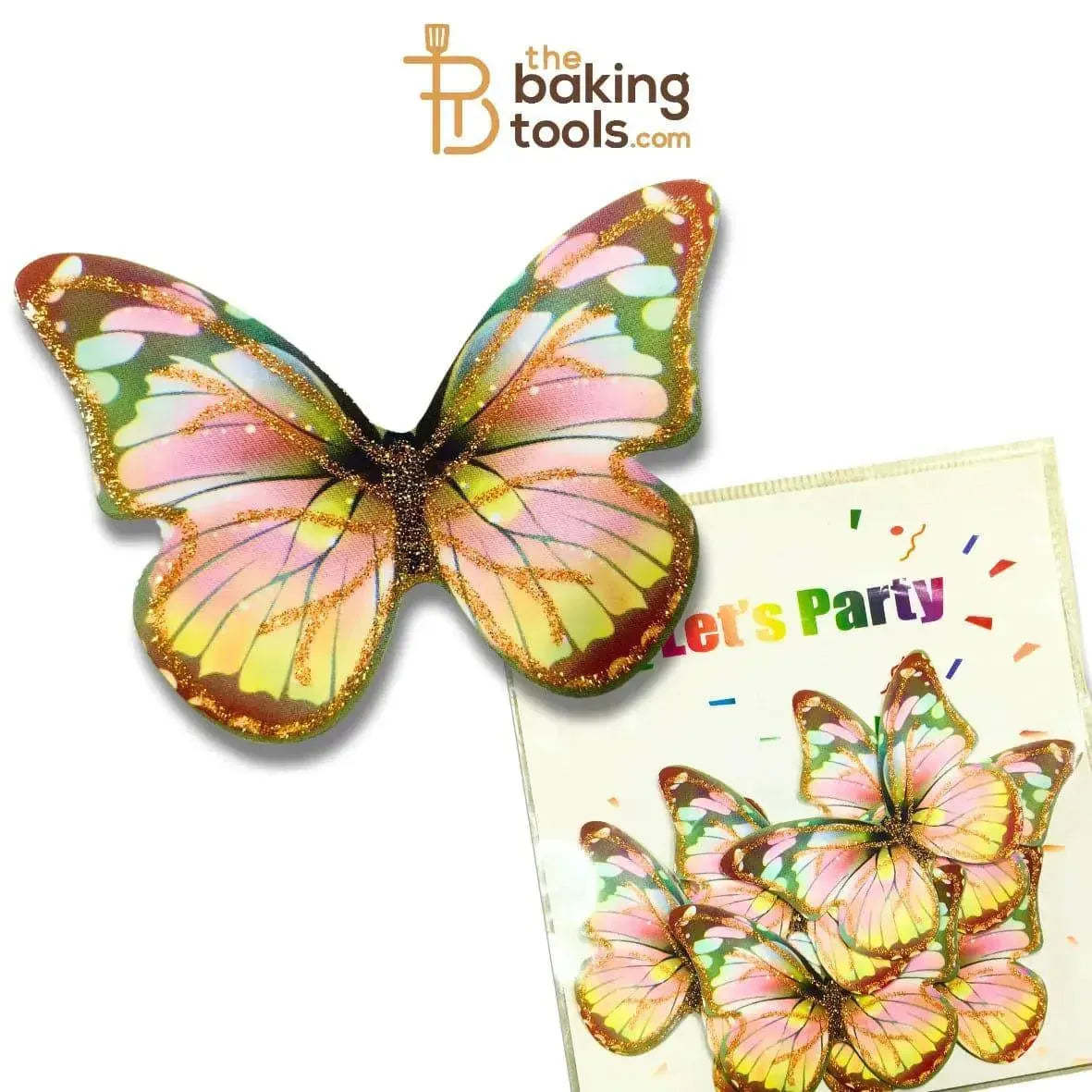 Paper Butterflies Cake Toppers Pack Of 10 - 022 - thebakingtools.com
