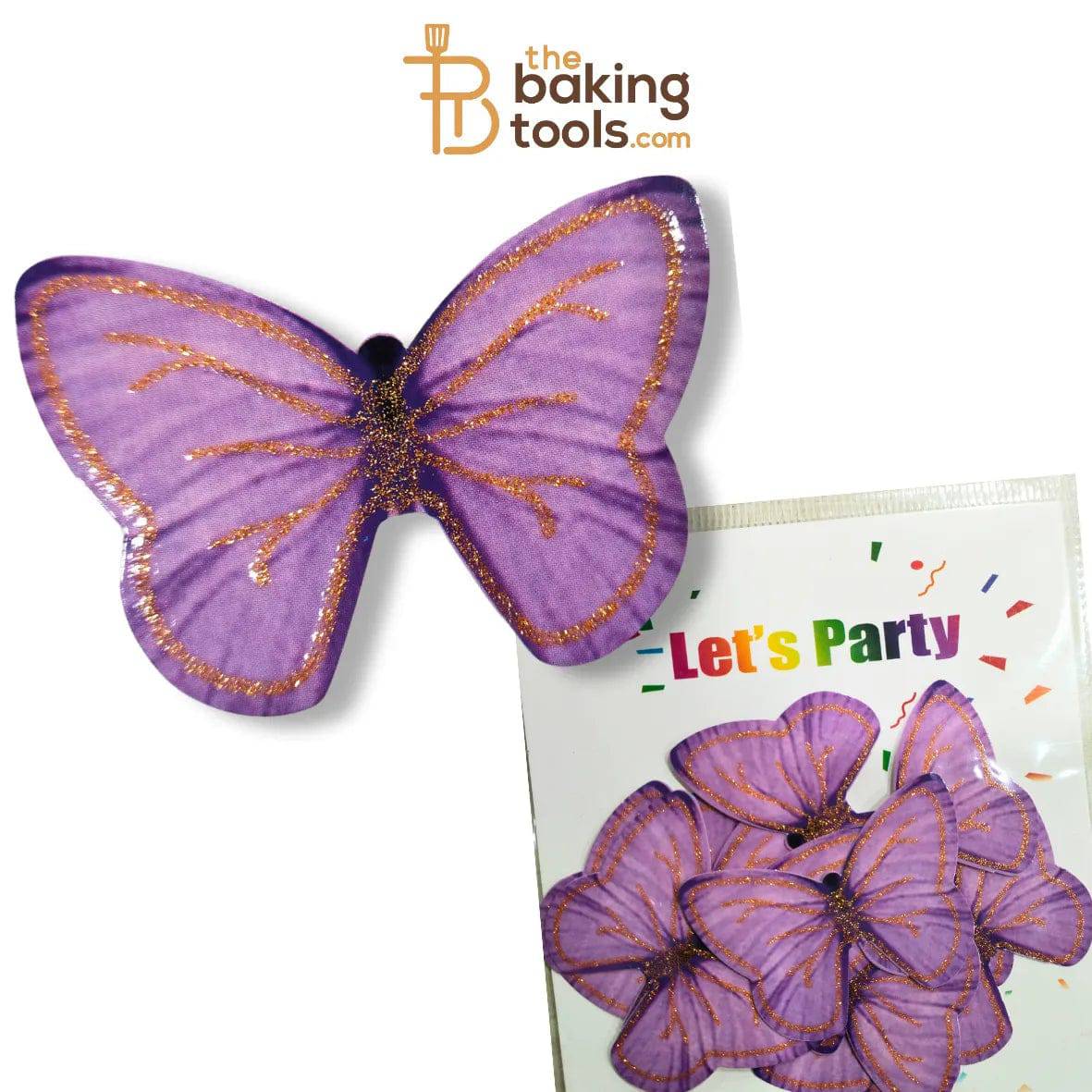 Paper Butterflies Cake Toppers Pack Of 10 - 024 - thebakingtools.com