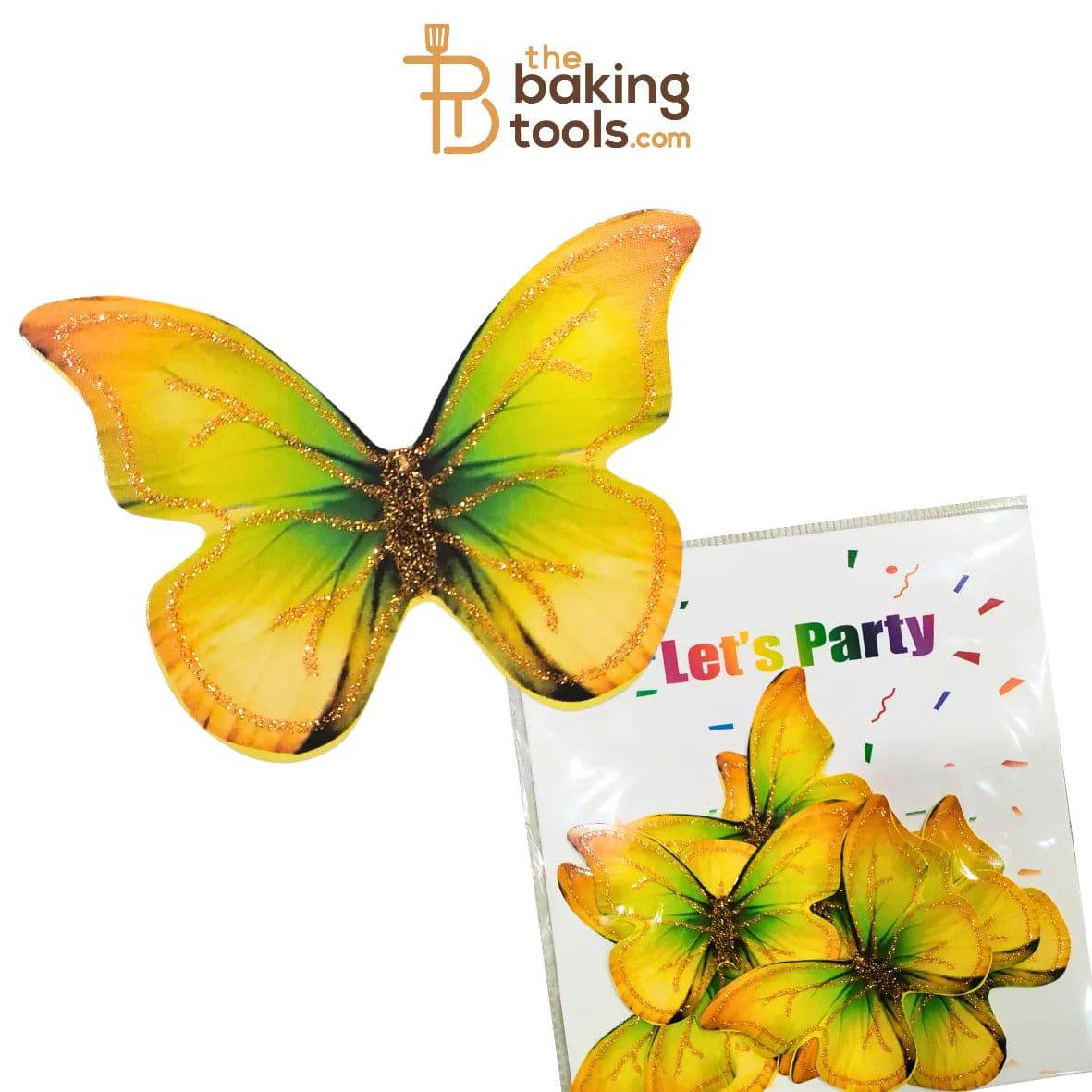 Paper Butterflies Cake Toppers Pack Of 10 - 028 - thebakingtools.com