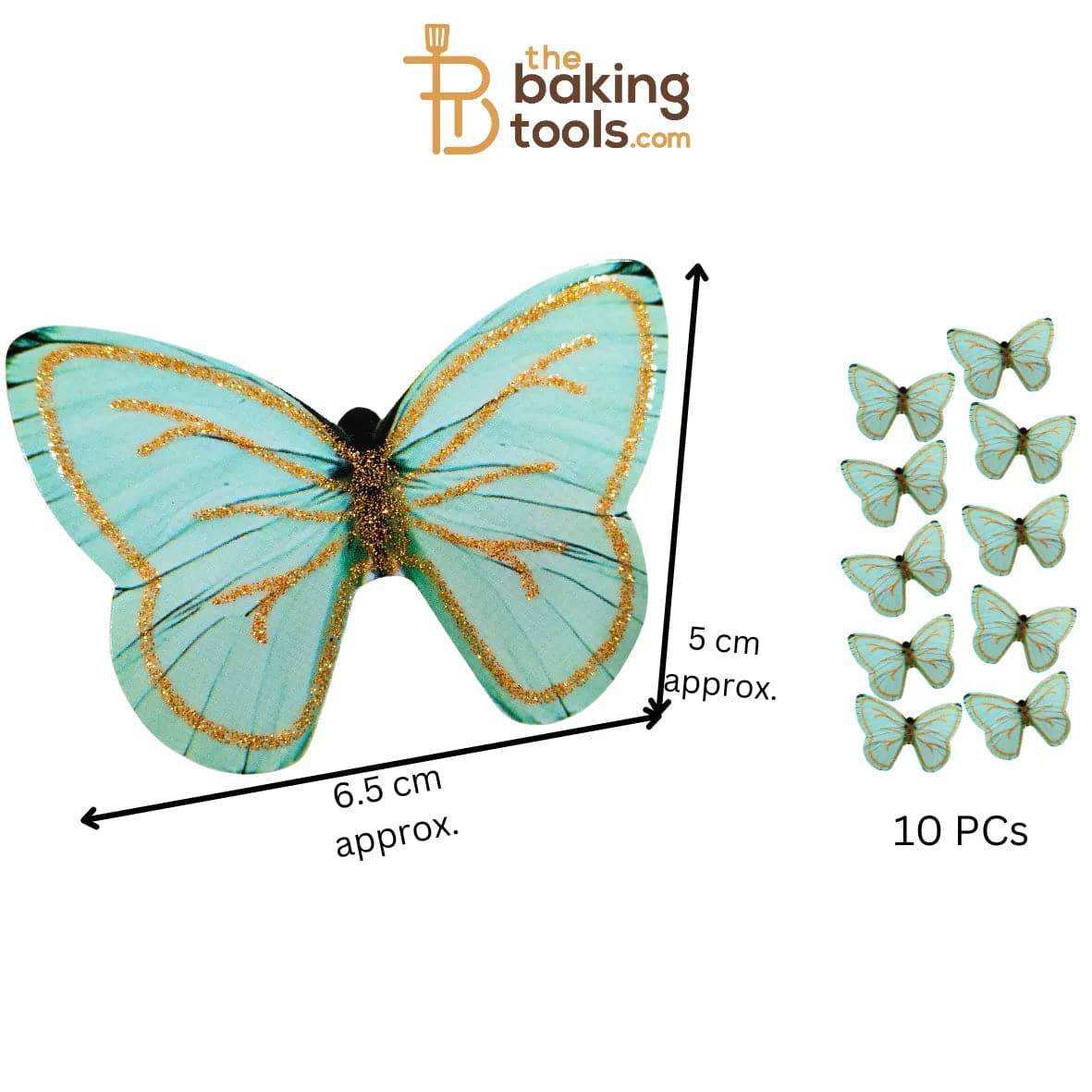 Paper Butterflies Cake Toppers Pack Of 10 - 029 - thebakingtools.com