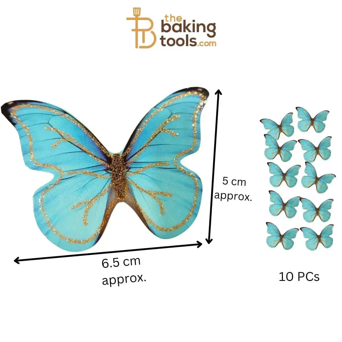 Paper Butterflies Cake Toppers Pack Of 10 - 030 - thebakingtools.com