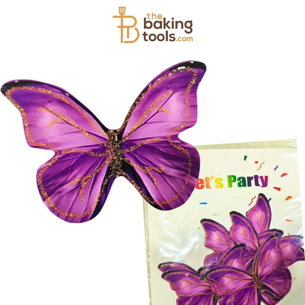 Paper Butterflies Cake Toppers Pack Of 10 - 031 - thebakingtools.com